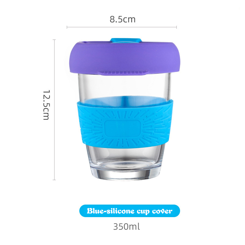 Glass Handy Coffee Cup Travel Coffee Mug Portable Female Handy Cup Silicone  With