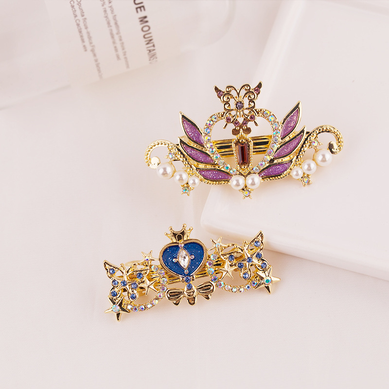 b9d7b378 23b8 4372 82e5 a8d65f455e13 Fairy Tale Crown Hair Accessories Love Crown Wings Pearl Top Clip