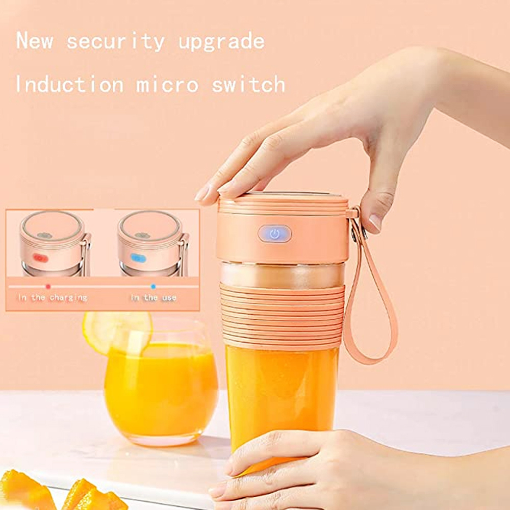 Portable 350ml Mini Blender Personal Small Cordless Blender Juicer