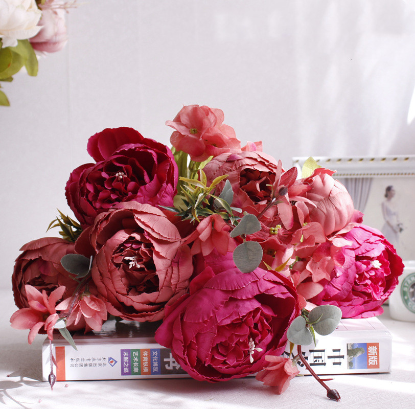 Artificial Peony Flower Bouquet | Petra Shops