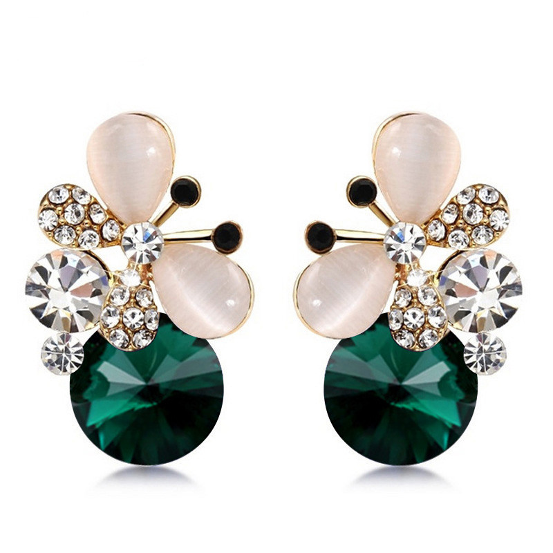 bb3cc59e c960 483a 87f8 7cc0d233ef09 Gold-plated butterfly earrings temperament