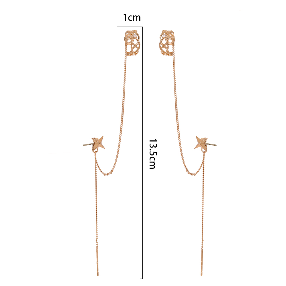 bc2e2509 78bc 4819 b038 ee5fa6c8f6e3 Geometric Tassel Earrings Women's Long Diamond Inlaid New Fashion Net Red Temperament Earrings Face Show Thin Ear Line Jewelry