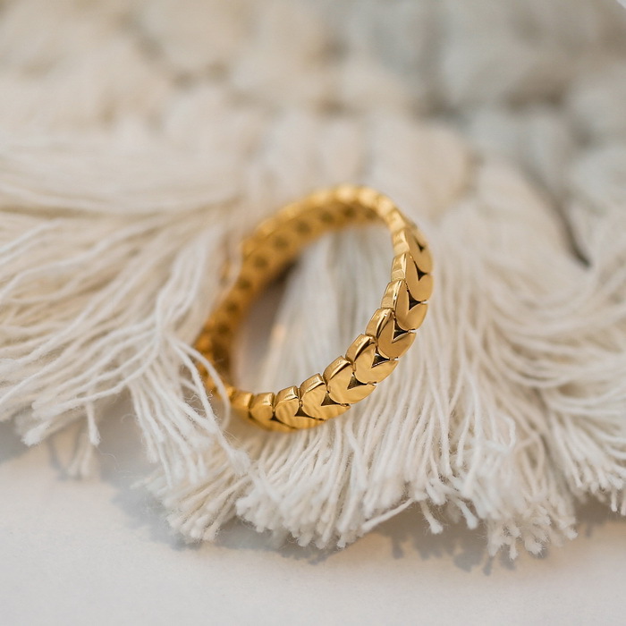 Vintage Leaves Titanium Steel Plated 18K Gold Ring Female 3 bca8f35c 34ae 4a03 9adc cd8f63a873ee Vintage Leaves Titanium Steel Plated 18K Gold Ring Female