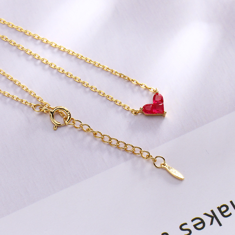 bdb8c34a 5bec 4125 becd b791821c59ad Women's Gold Plated Sterling Silver Splicing Heart Necklace