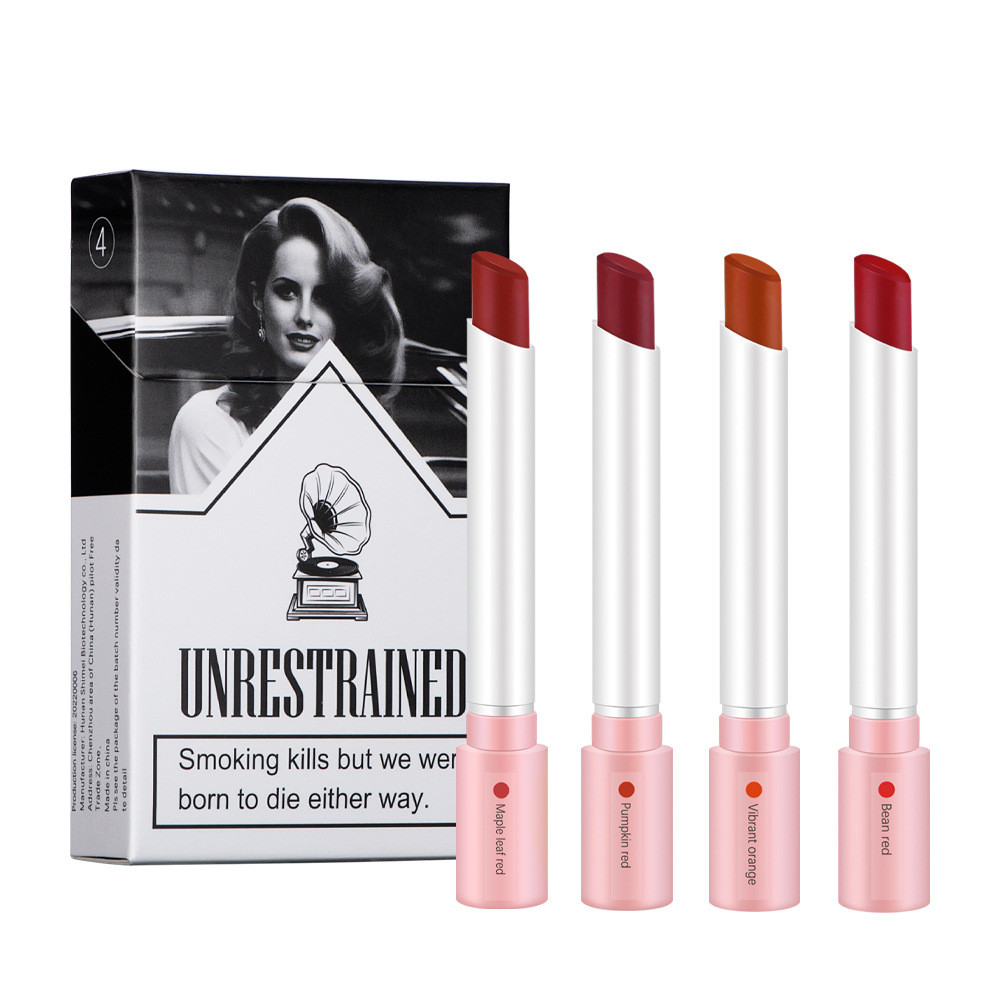 "Shop chic Cigarette Lipstick Set – bold matte shades for a confident, stylish look." image 4