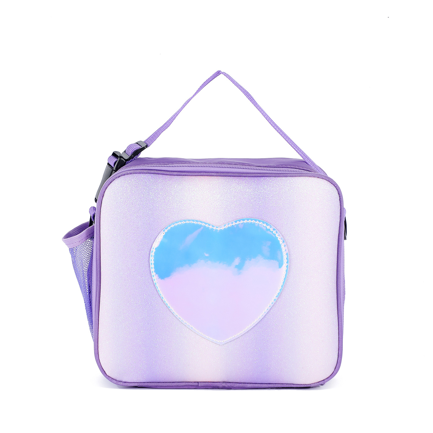 Glitter Shoulder Lunch Bag light purple