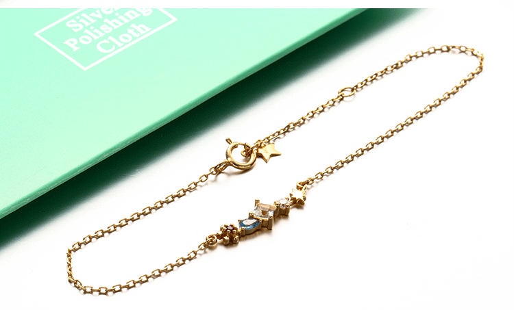 beee790c c3a8 4d97 b1b3 a8735410e38c Sterling Silver 14K Gold Plated Zircon Bracelet