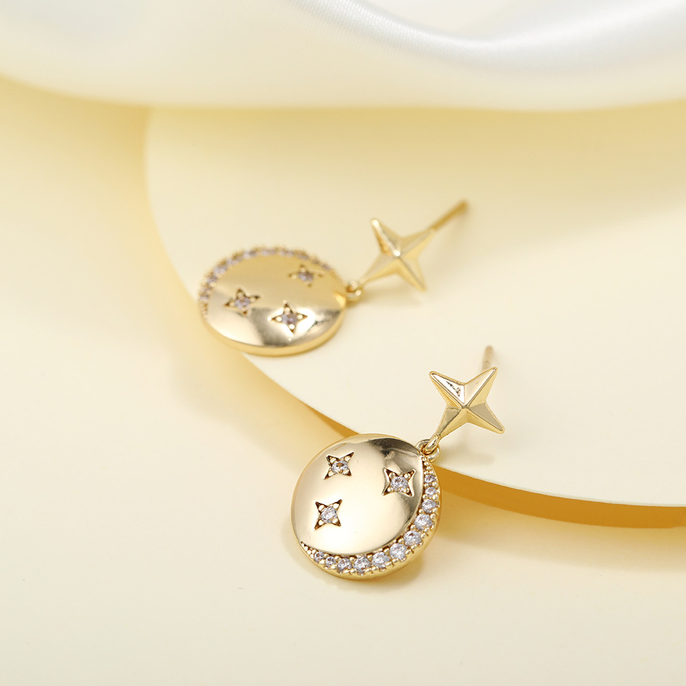 bfab82e2 6d4c 4628 8f7d 0a52cd85be86 Round Planet Earrings 18K Gold Color Preserving Jewelry