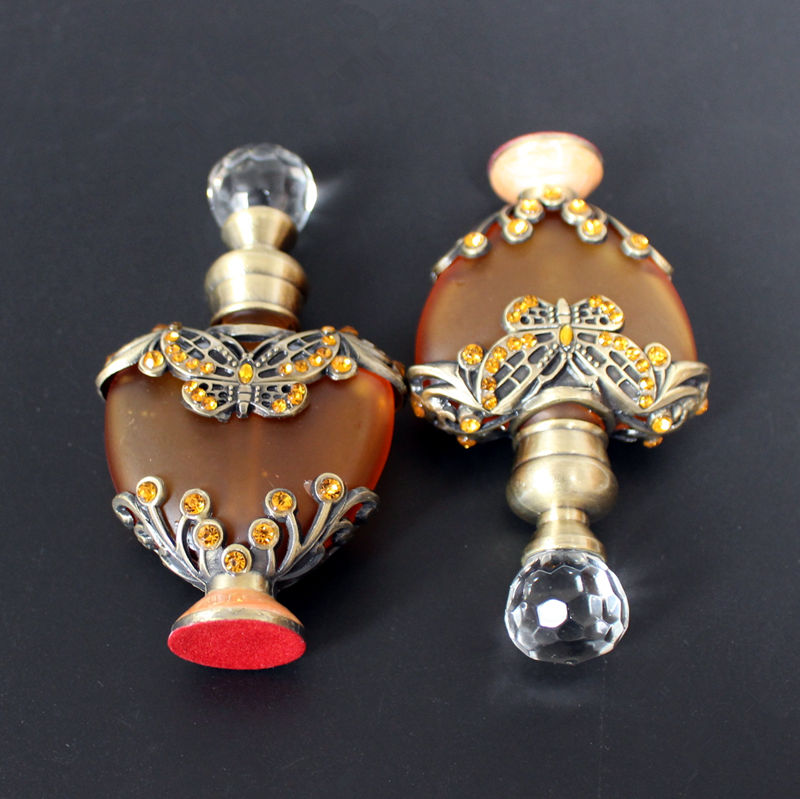 10ml Vintage Perfume Bottle Refillable Empty Crystal Glass Essential oil Bottle - Treasure Supply