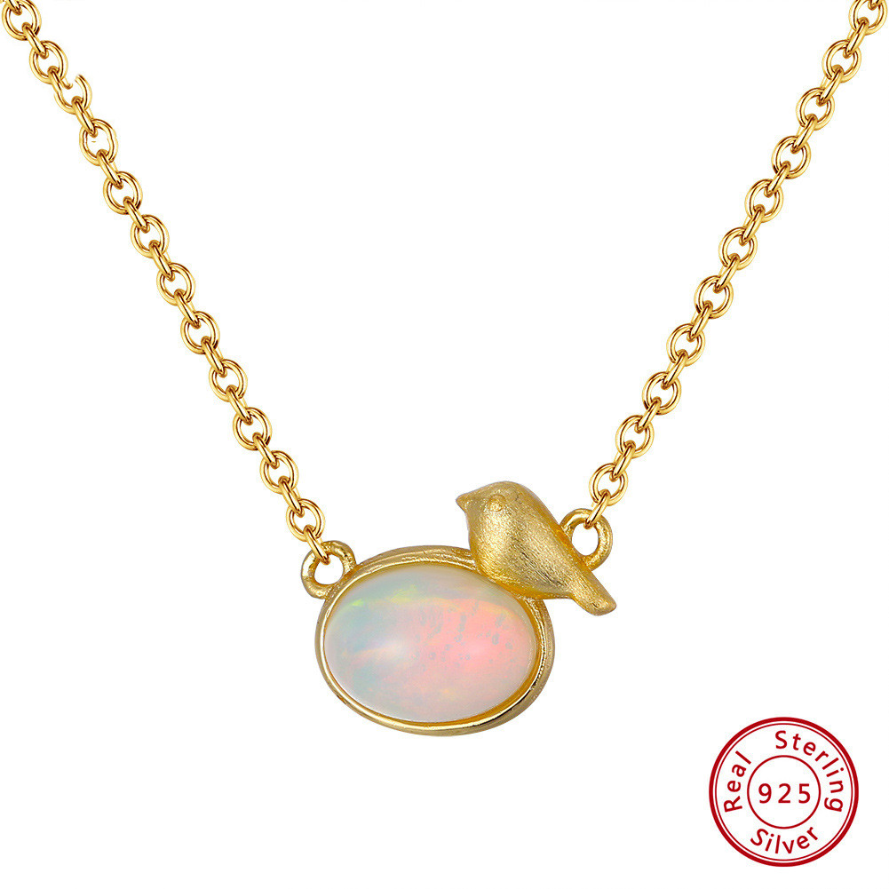 Sterling Silver Necklace Natural Opal Stones 14K Gold 5 c090bbfd ddcc 4b06 bb4a b73c6bc3546e Sterling Silver Necklace Natural Opal Stones 14K Gold
