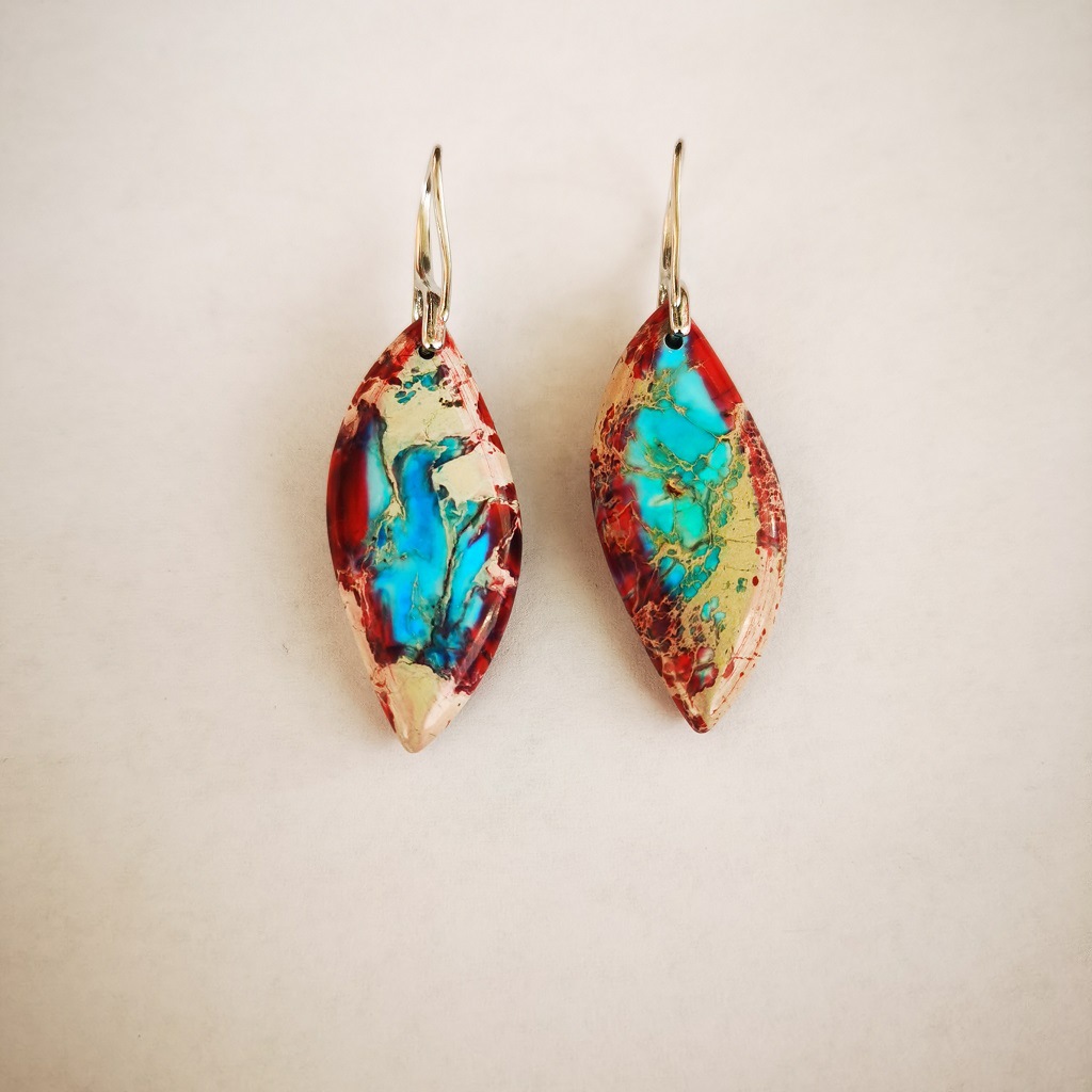 Colorful Emperor Stone Leaf Multicolor Irregular Earrings 1 c0955203 afaf 4498 863e 587972cb2f12 Colorful Emperor Stone Leaf Multicolor Irregular Earrings