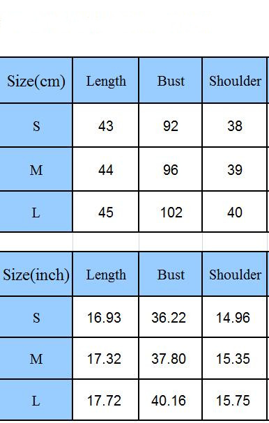 Size chart for Buyer reviews for Ladies Embroidered Velvet Vest - A.A.Y FASHION