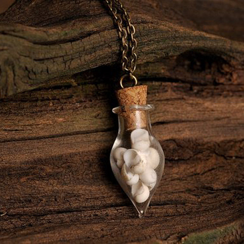 c36fc727 5206 4ef6 b99a e383960fd0f7 Water Drop Glass Cover Long Dried Flower Hair Necklace