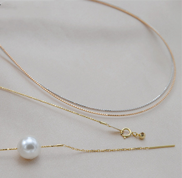 c38a7c75 7e14 4cb5 a520 a1b1029894be Collar Adjustment Chain 18K Gold Necklace Sleeve Chain Empty Holder DIY Accessories