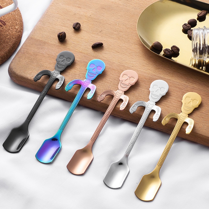 Title 4, 304 Stainless Steel Skull Spoon