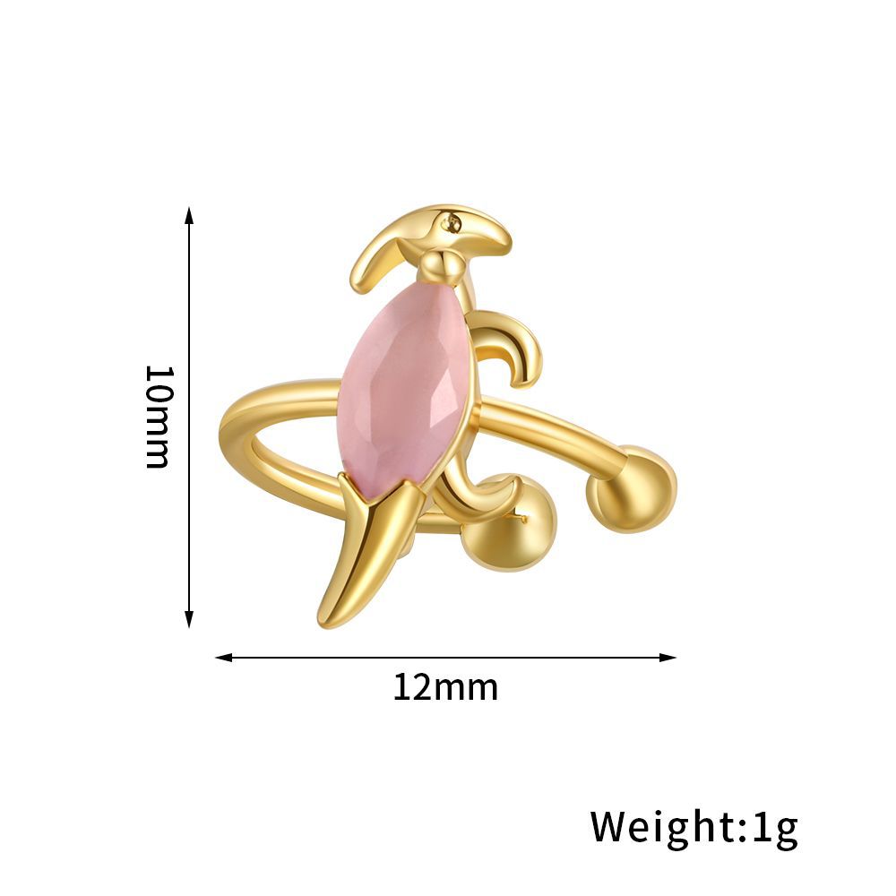 Small Dinosaur Ear Clip 18K Gold Color Preservation Forest Animals 1 c665f5ae 2d1a 4dd0 bf62 f098983f77ca Small Dinosaur Ear Clip 18K Gold Color Preservation Forest Animals