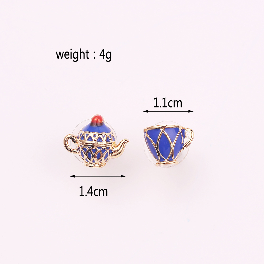 New Fashion Style Cute Personality Alloy Teacup Set Earrings 1 c673323b afc1 42c6 b88c 5ee1dc7c7412 New Fashion Style Cute Personality Alloy Teacup Set Earrings