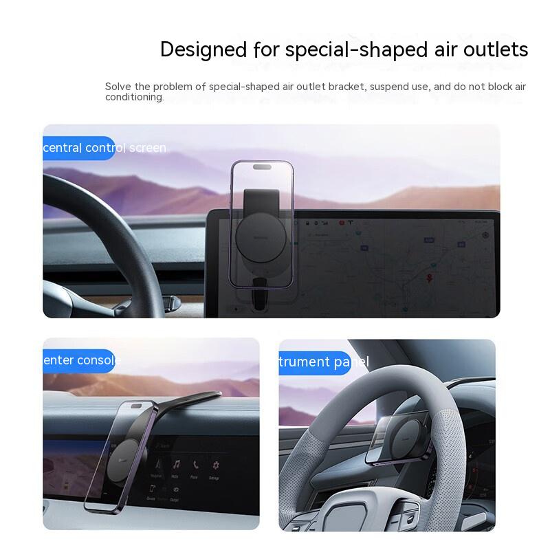 Magnetic Bendable Car Mobile Phone Holder Wireless Charger Phone Holde