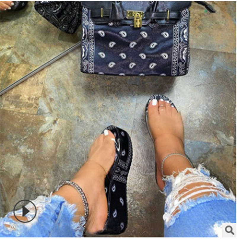 Boho-Chic Wedge Heel Slides