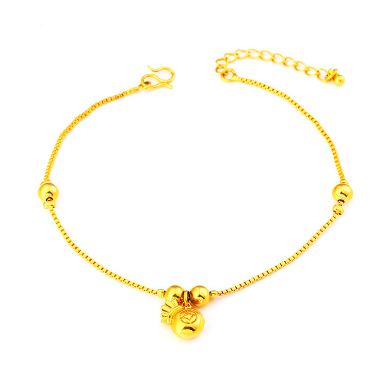 cbf00684 3e7a 46dc 82ec 54072791c2ef Four Leaf Clover Vietnam Sand Gold Anklet