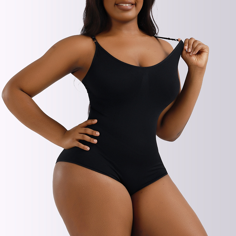 seamless slimming body shaper black