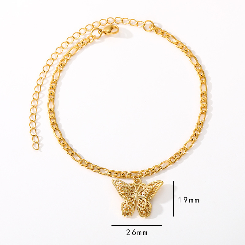 cd9ad557 3a22 4484 9ee9 1ba360270737 Stainless Steel Butterfly Bracelet 18K Gold Bohemia