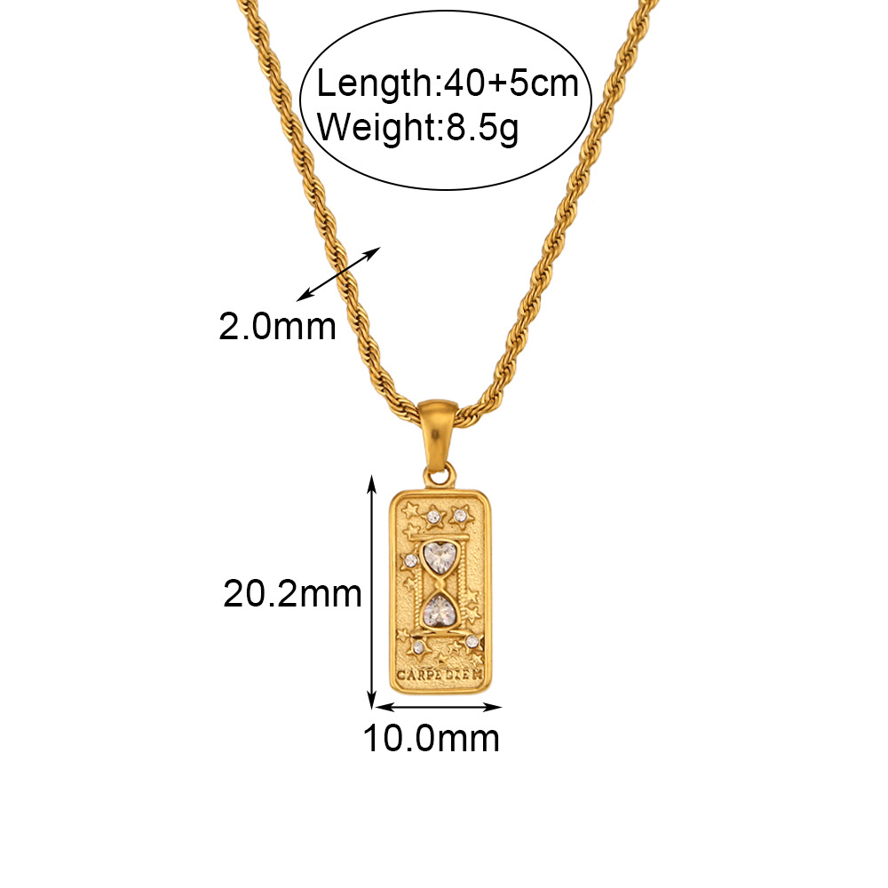 cf5b8a3d 3dfb 4bb3 8f70 f071a3ad4d42 Women's Stainless Steel Plated 18K Gold Tarot Twist Chain Necklace