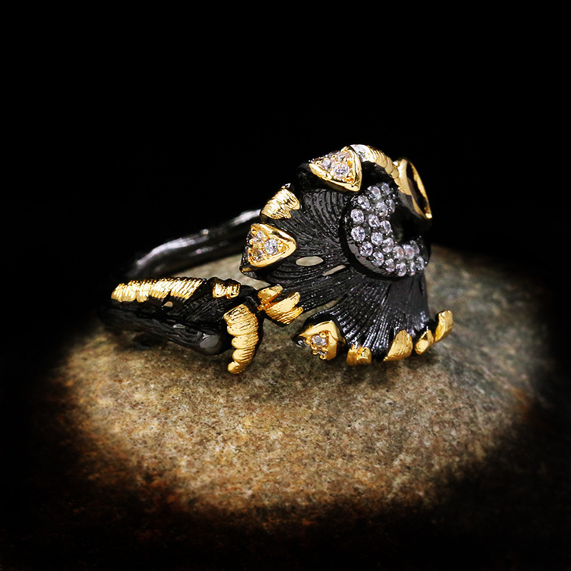 Ring Female Black Gold Purple Zircon 2 cfe160b3 a3db 4d6f 9254 ba7cec3c6b80 Ring Female Black Gold Purple Zircon