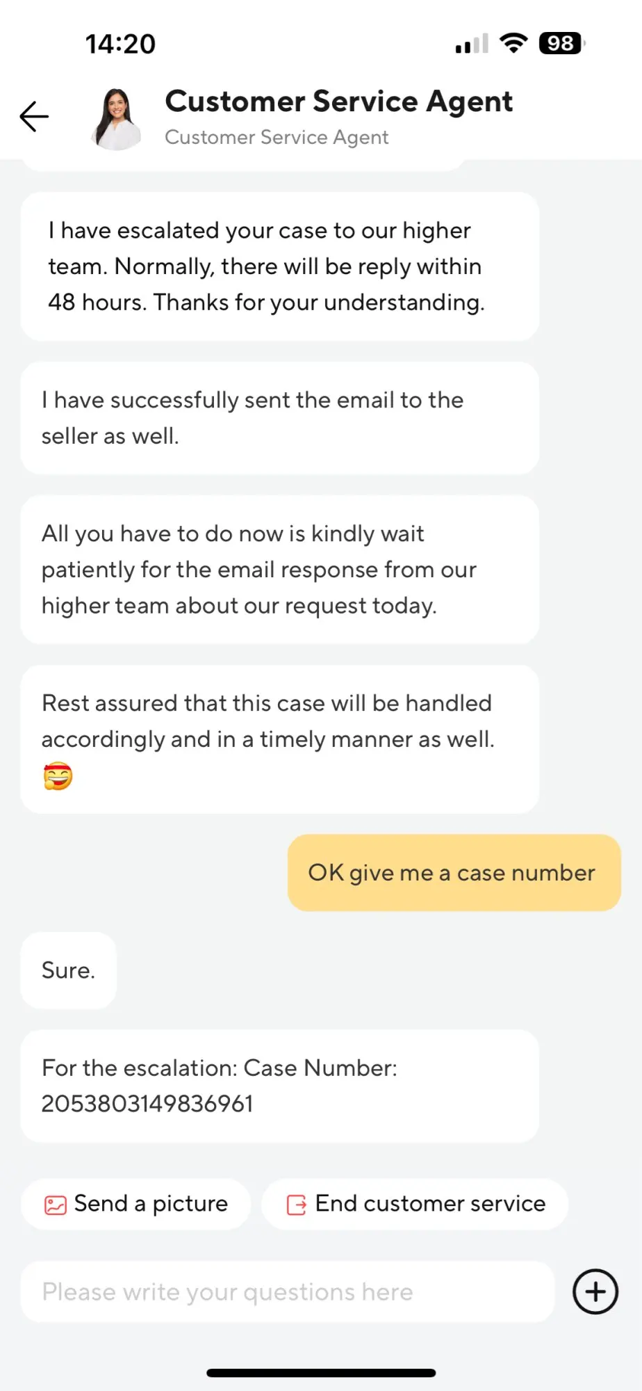 no remark