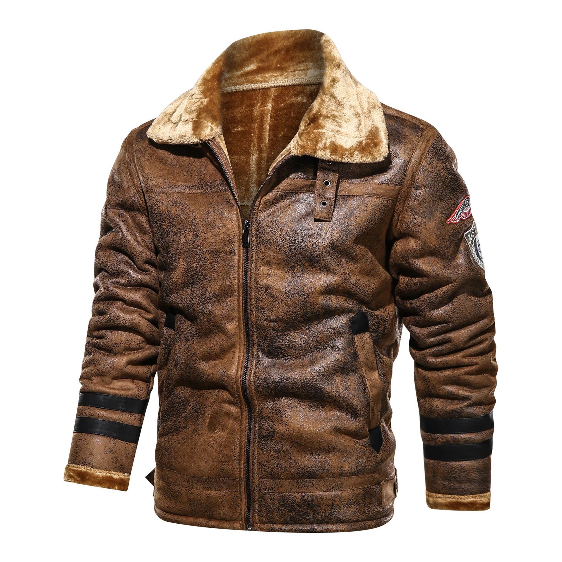 Faux Fur + Leather Motorcycle Retro Jacket: Vegan-Friendly Vintage Coat