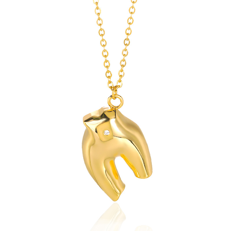 d218c230 7c62 4361 825f 9e58a7cf6b94 Exaggerated Design 3D Body Pendant 18K Gold-plated Brass Clavicle Chain