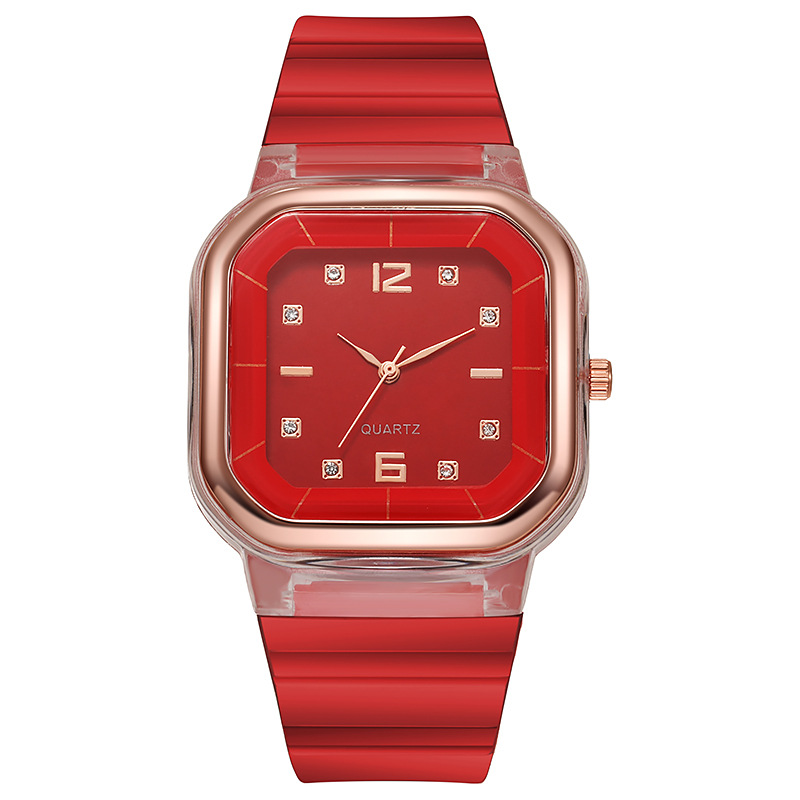 FashionistaDiamond Square Watch red