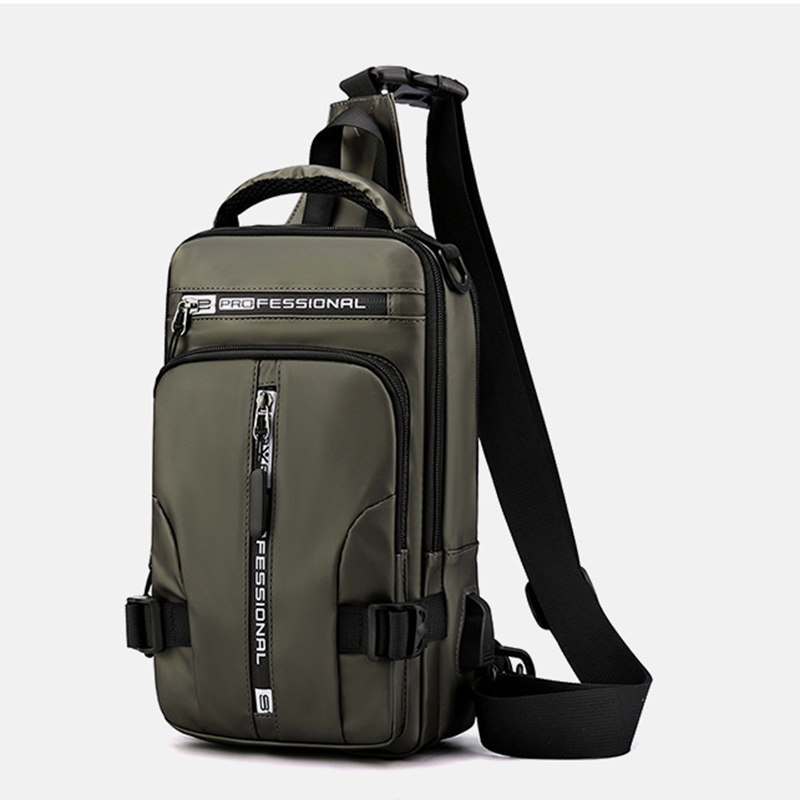 Men Waterproof Usb Charging Port Backpack & Crossbody Bag