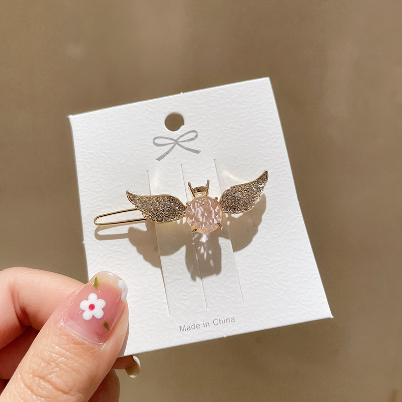 d53733eb 85fd 4afd af81 9b3ce81ceb6a Angel Wings Hairpin Crystal Girl Ins Bangs Clip