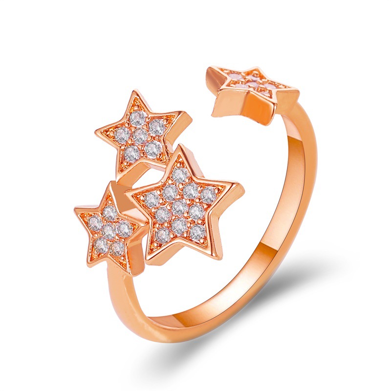 d53de5c7 24c0 4014 9d59 709e89ae8b53 Fashion Simple Full Diamond Starry Copper Ring
