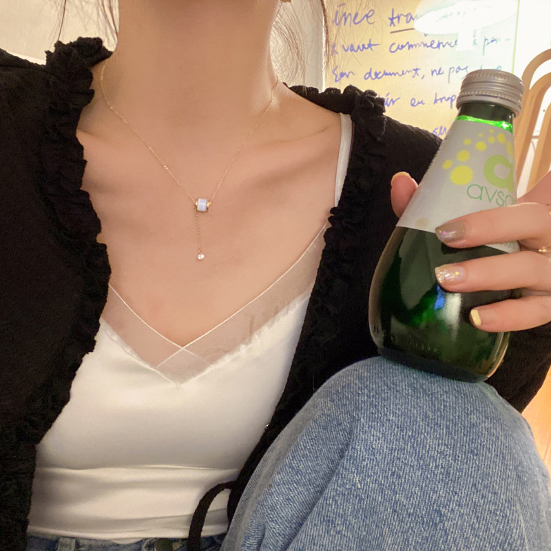 d5d2a07f 0133 4465 853e d73bd2deb85d Stainless Steel Cats Eye Stone Small Waist Necklace Women