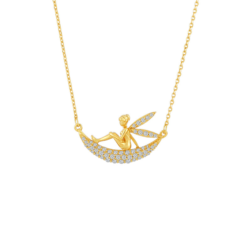 d869ab8a 7808 42c2 ada8 a84f7d194bfe Simple 24k gold plated angel necklace