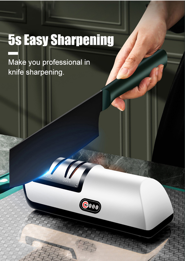 Dropship Electric Sharpener Sharpening Stone Automatic Sharpener  Multifunction Electric Knife Grinder Quick Safe And Easy To Use Kitchen  Knife Scissors Fast Sharpener to Sell Online at a Lower Price