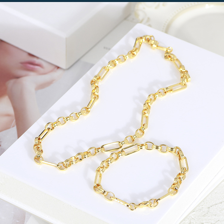 d8c2fcf4 cac5 4676 b362 a826246e4fd0 Personalized Simple Splicing Chain Metal Texture Bare Chain Necklace