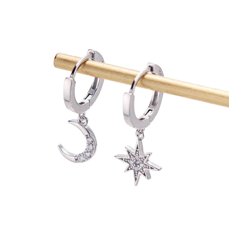Classic Craftsmanship Full Diamond Star Moon Asymmetrical Earrings 8 da2ccaca 03c6 4311 a70a 294dcef3344b Classic Craftsmanship Full Diamond Star Moon Asymmetrical Earrings