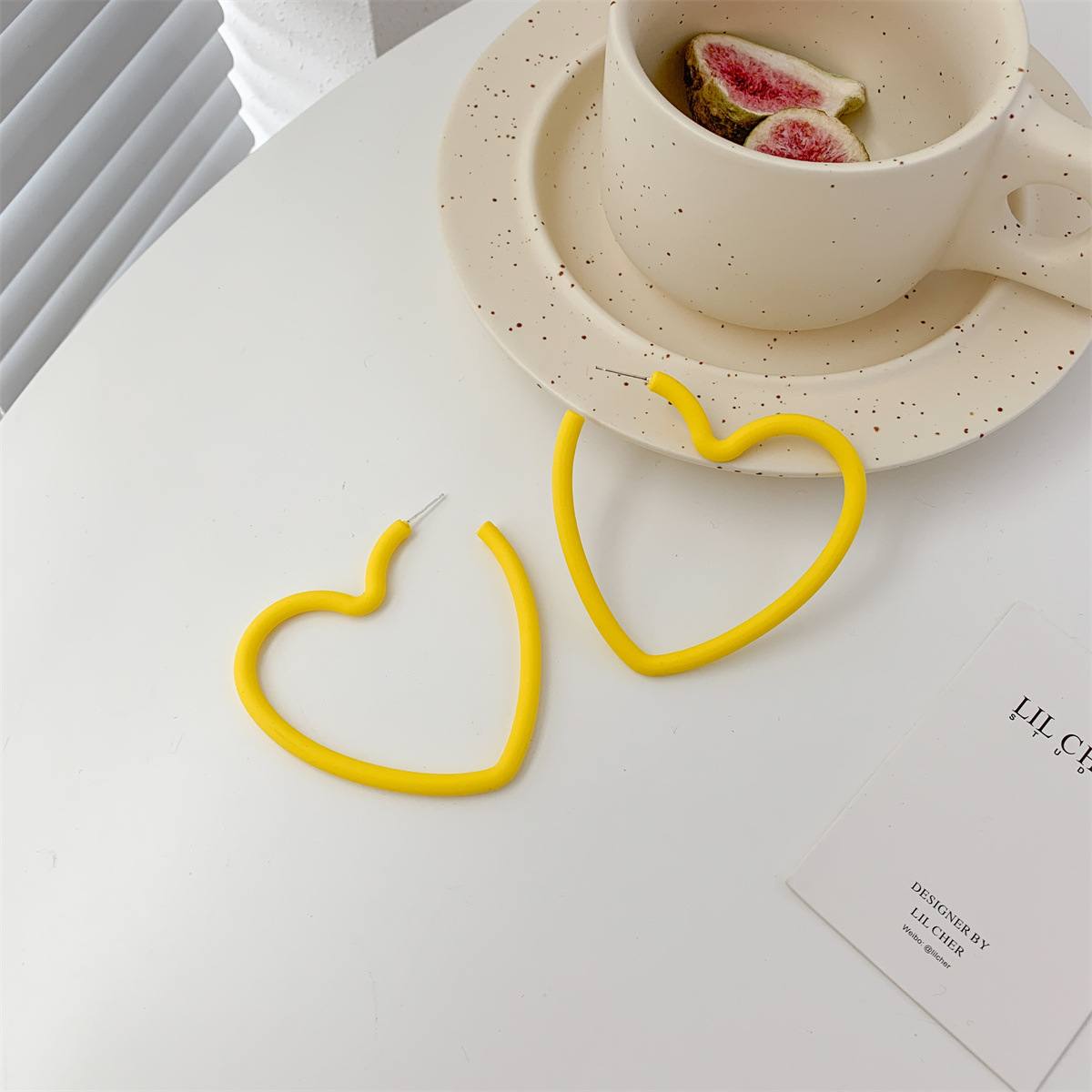 db593bfb 917e 4b52 bd1b 3be132147a0f Needle Earrings Korea Ins Temperament Earrings Candy Color Love Acrylic Earrings