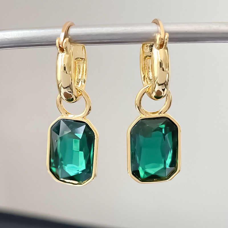 Square Zircon Earrings 18k Gold Plated Brass Light Luxury 3 db946570 ed2c 440b acbc 18802be2222c Square Zircon Earrings 18k Gold Plated Brass Light Luxury