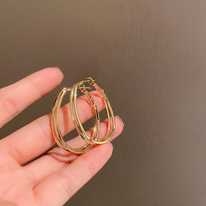 dccd0656 e385 4e8d 8057 42e5ef527511 925 Silver Needle Geometric Circle Earrings Retro Temperament Earrings