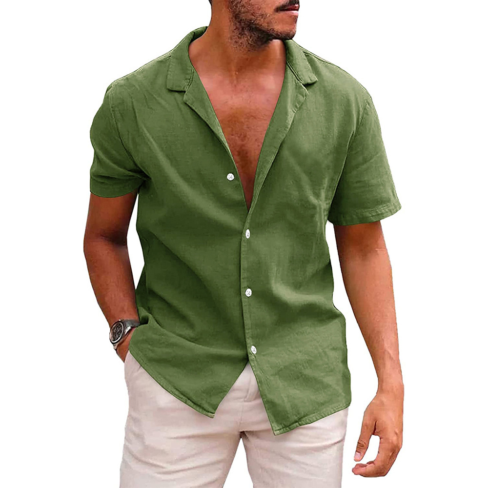 Men's Tops Casual Button Down Shirt Short Sleeve Beach Shirt Summer Me –  Stepout-1st