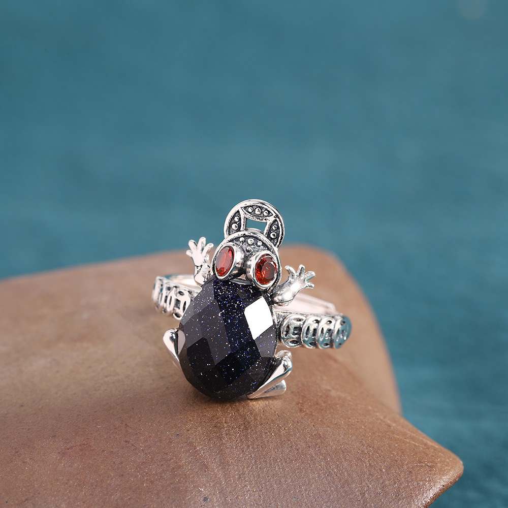 Blue Sand Stone Golden Toad Ring Tricolor 5 dd330764 702f 4d77 8225 6f0d407fa428 Blue Sand Stone Golden Toad Ring Tricolor