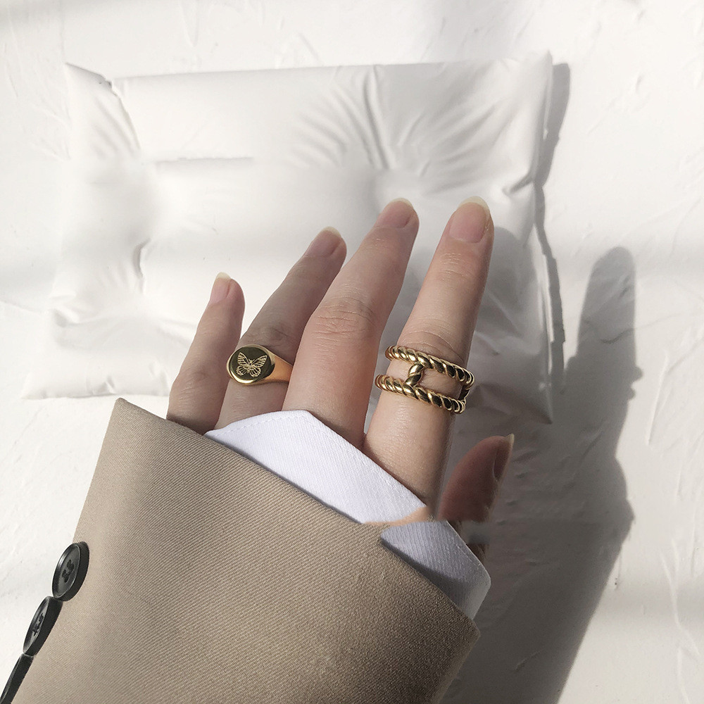 dd3c504c a564 4eeb a37a 46b4fb2f62f1 Butterfly Peony Flower Titanium Steel Gold-plated Ring