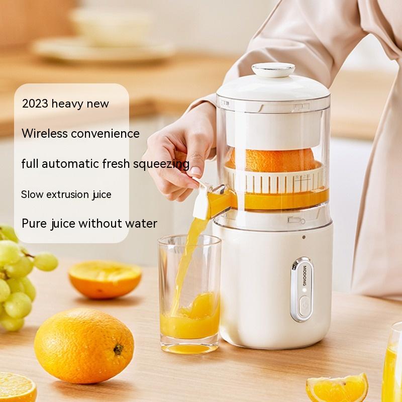 Spremiagrumi elettrico multifunzionale senza fili in acciaio arancione  frullatore al limone USB portatile mini spremiagrumi spremiagrumi da cucina