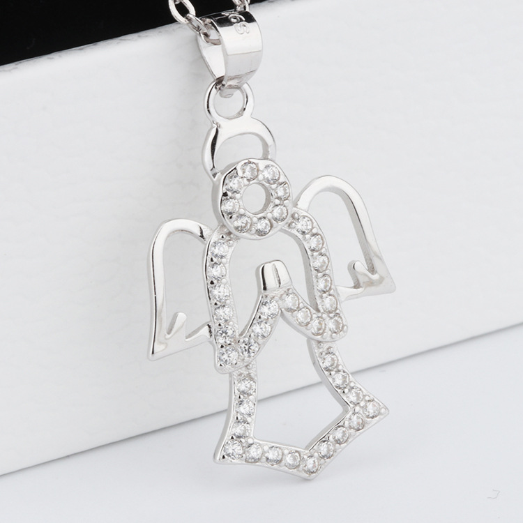 deb7209b 5e30 41d5 80a3 81c17bae4e57 Fashion S925 Silver Guardian Angel Necklace Pendant