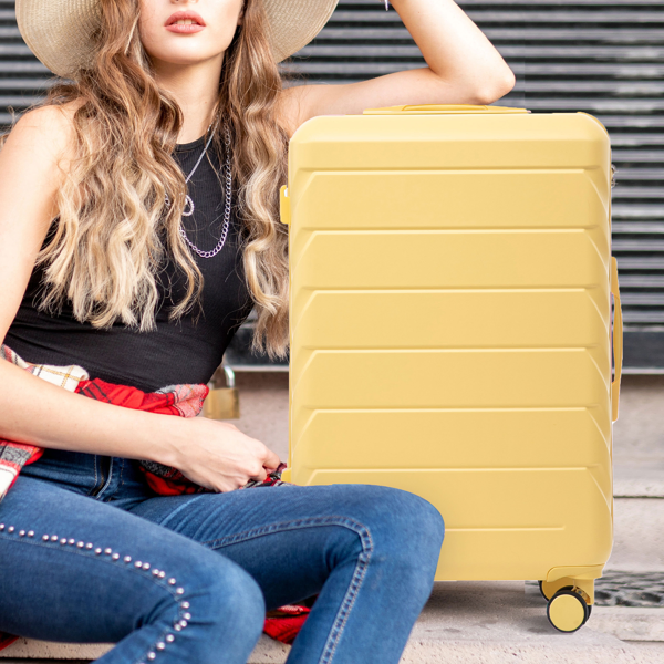 3 in 1 ABS&PC Trolley Box 20in 24in 28in Trolley Box Iron Tie Rod ABSPC Alloy Wine Yellow-18