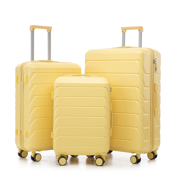 3 in 1 ABS&PC Trolley Box 20in 24in 28in Trolley Box Iron Tie Rod ABSPC Alloy Wine Yellow-13